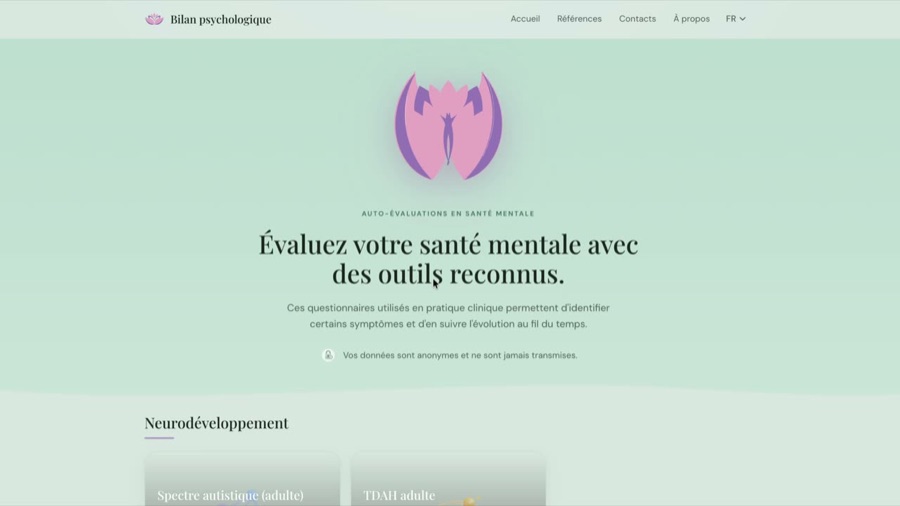 Bilans psychologiques — auto-évaluations en santé mentale